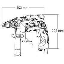 Дриль ударний Makita HP 1640 HP1640 фото