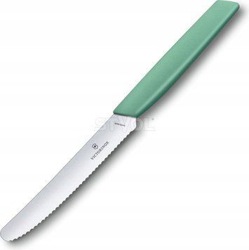 Ніж столовий Victorinox Swiss Modern 11 см, серрейтор, заокруглений, м'ятний 6.9006.11W41 фото