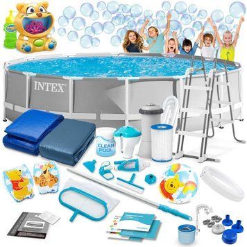 Басейн каркасний 21в1 INTEX 26720, 427 х 107 см + машина для створення бульбашок DM-26720-M фото