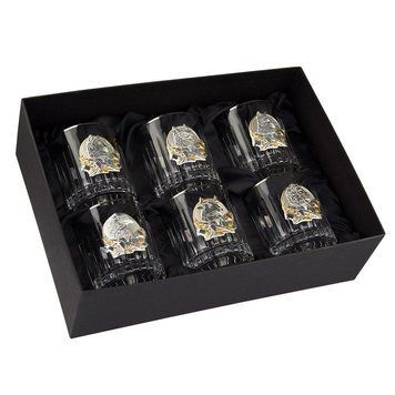 Сет хрустальных стаканов Boss Crystal &laquo;Сенатор люкс&raquo; 6 бокалов платина серебро золото B6SEN2PG B6SEN2PG фото