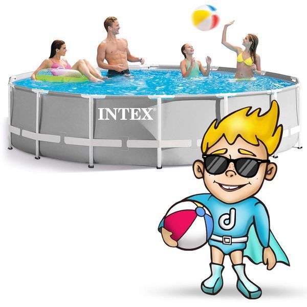 Басейн каркасний 21в1 INTEX 26720, 427 х 107 см + машина для створення бульбашок DM-26720-M фото