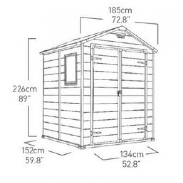 Сарай пластиковий Keter MANOR 6x5 DD (7290103660390) 7290103660390 фото