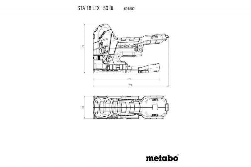 Аккумуляторный лобзик Metabo STA 18 LTX 150 BL Каркас MetaBox 601502840 601502840 фото