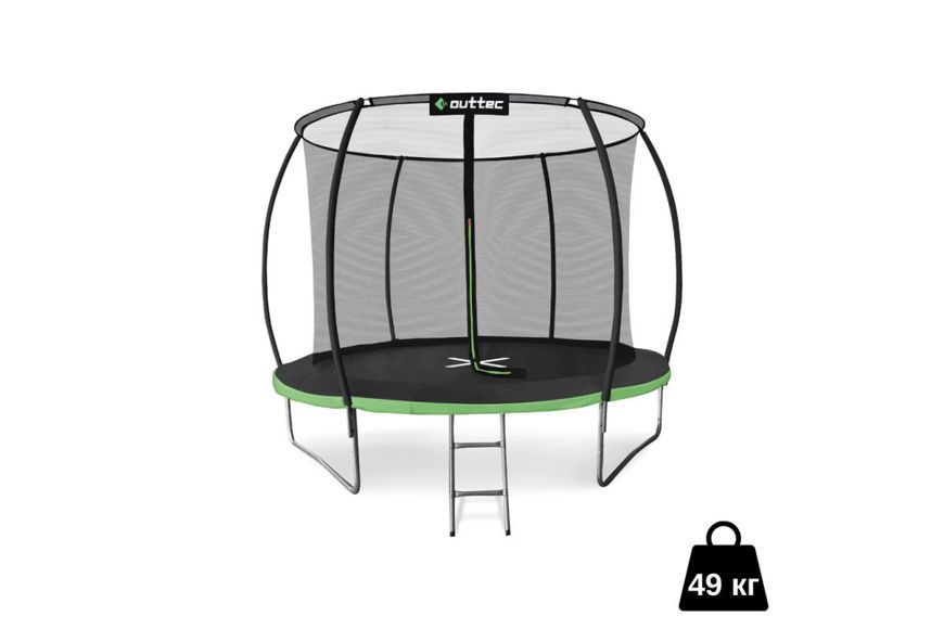 Батут OUTTEC Pumpkin з внутрішньою сіткою 10 футів 312 см чорно-зелений V376581 V376581 фото