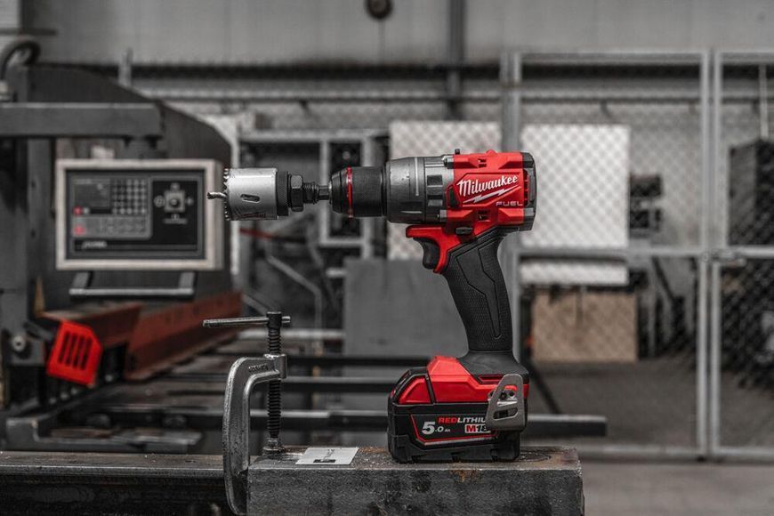 Дриль-шуруповерт акумуляторний безщітковий MILWAUKEE, M18 FDD3-502X, 158Нм (зарядний пристрій М12-18 FC, 2 акумулятори М18 В5 5А 4933479863 фото