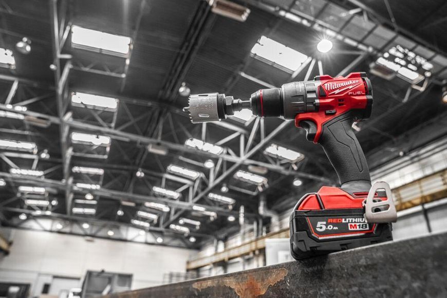 Дриль-шуруповерт акумуляторний безщітковий MILWAUKEE, M18 FDD3-502X, 158Нм (зарядний пристрій М12-18 FC, 2 акумулятори М18 В5 5А 4933479863 фото