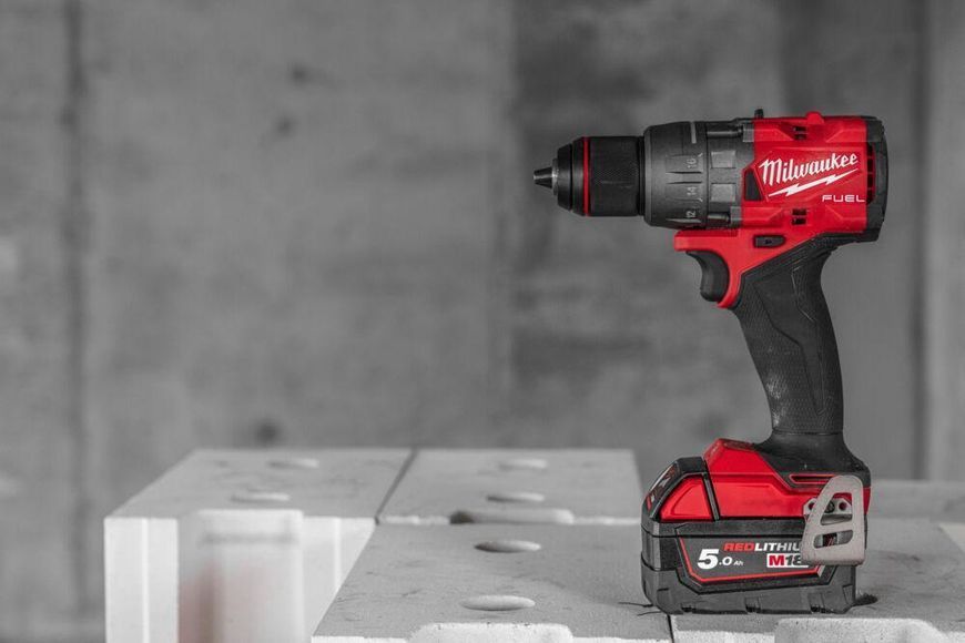Дриль-шуруповерт акумуляторний безщітковий MILWAUKEE, M18 FDD3-502X, 158Нм (зарядний пристрій М12-18 FC, 2 акумулятори М18 В5 5А 4933479863 фото