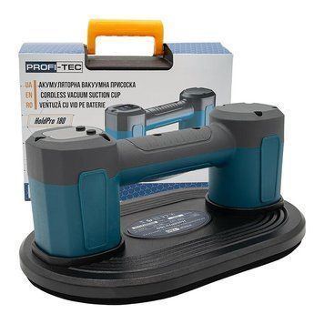Акумуляторна вакуумна присоска PROFI-TEC HoldPro 180 (12 В / 1.5 Аг, зарядний пристрій) 007063P фото