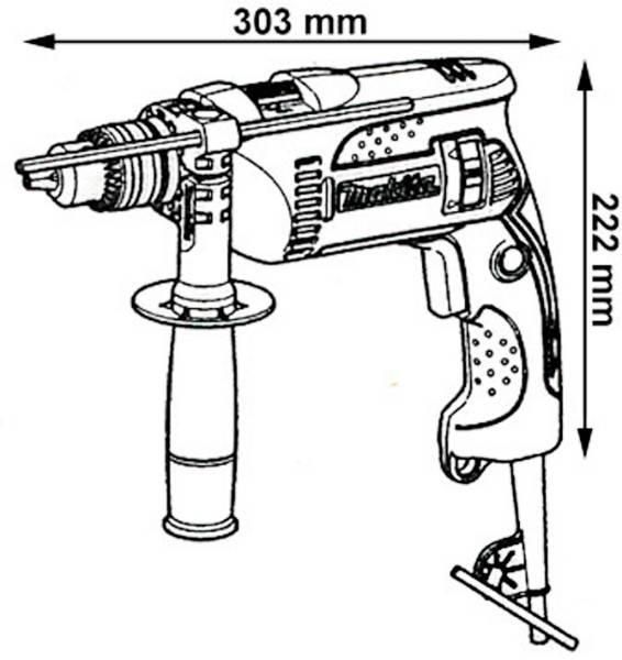 Дриль ударний Makita HP 1641 K HP1641K фото