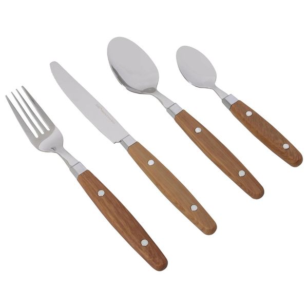 Набір столових приборів Gimex Cutlery Nature 16 Pieces 4 Person Wood (6960904) DAS302016 фото