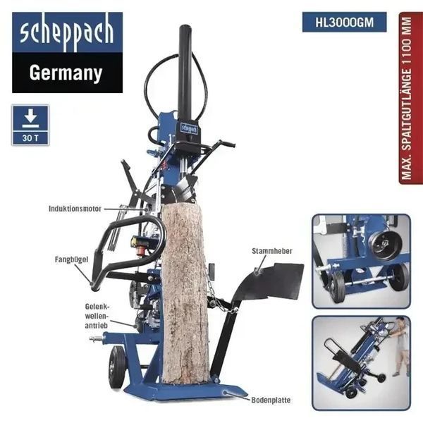 Дровокол гідравлічний Scheppach HL3000GM 5905510902 фото