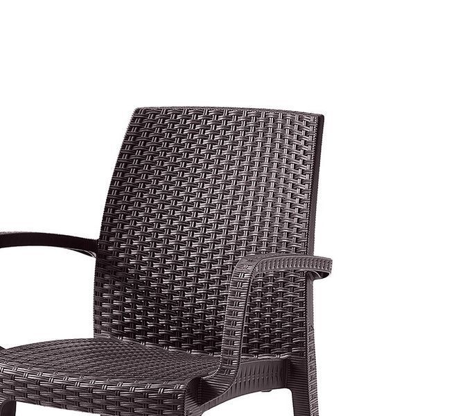 Стул садовий пластиковий BICA Verona armchair, коричневий 8003723391938 фото