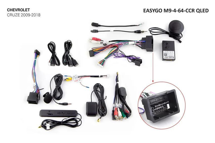Штатна автомагнітола EasyGo M9-4-64-CCR QLED Chevrolet Cruze 2009-2018 EG M9-4-64-CCR QLED фото