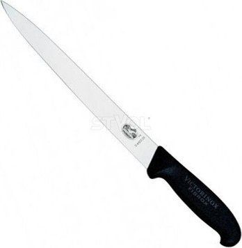 Ніж кухонний для нарізки слайсами VVictorinox Fibrox 25 см, чорний 5.4473.25 фото