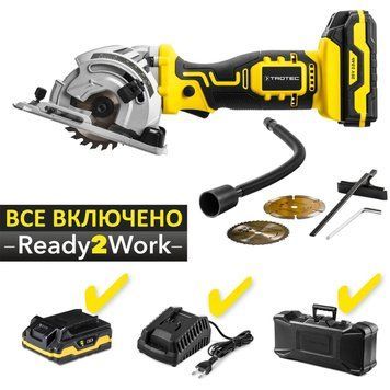 Пила циркулярна акумуляторна міні Trotec PCSS 05-20V + кейс (4430000105) DAS302847 фото