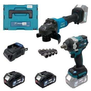 Акумуляторний набір інструментів PROFI-TEC Combo Set 2/7 POWERLine (DGA201BL, DTW500BL) (2PT2040MP (4.0 Аг) 007006P фото