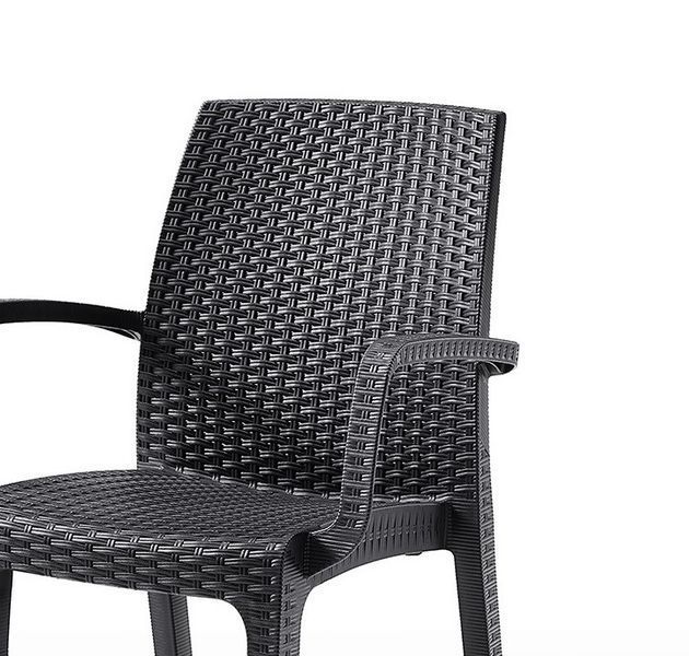 Стул садовий пластиковий BICA Verona armchair, графит 8003723491935 фото