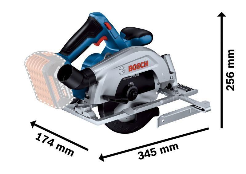 Акумуляторна дискова пила Bosch GKS 185-LI Solo 06016C1221 06016C1221 фото