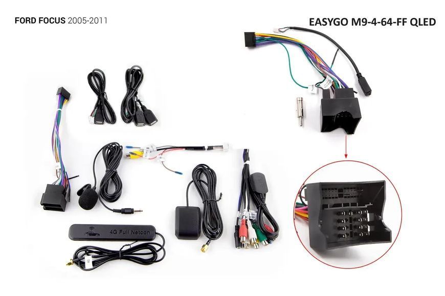 Штатна автомагнітола EasyGo M9-4-64-FF QLED Ford Focus 2005-2011 EG M9-4-64-FF QLED фото