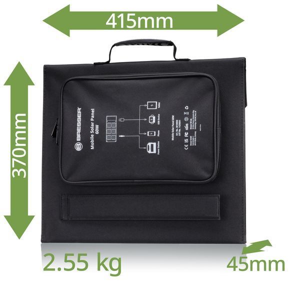 Портативний зарядний пристрій сонячна панель Bresser Mobile Solar Charger 60 Watt USB DC (3810050) 930150 фото