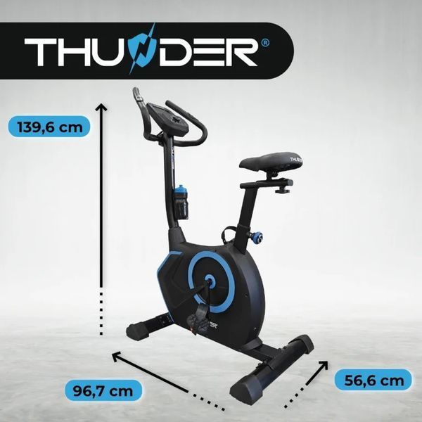 Велотренажер електромагнітний TRIX THUNDER чорно-синій TRIX фото