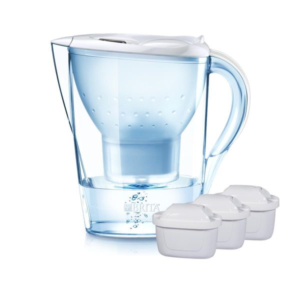 Фільтр-глечик Brita Marella Memo + 3 картриджа 2.4 л (1.4 л очищеної води), білий 1039273 фото