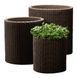 Горшок для цветов Keter Cylinder Planter Medium, 18 л, коричневый 7290103664190 фото 4