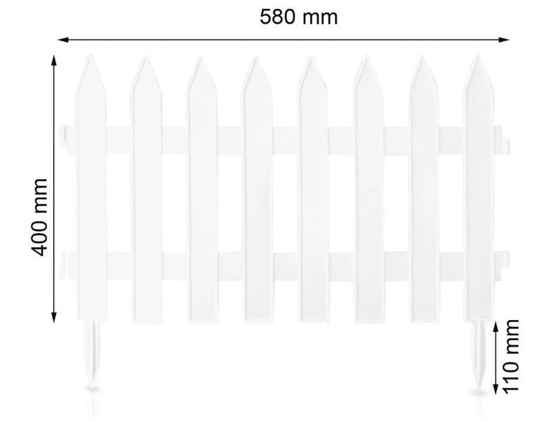 Садовое ограждение Prosperplast GARDEN CLASSIC, белое, 3,5 м 5905197140315 фото