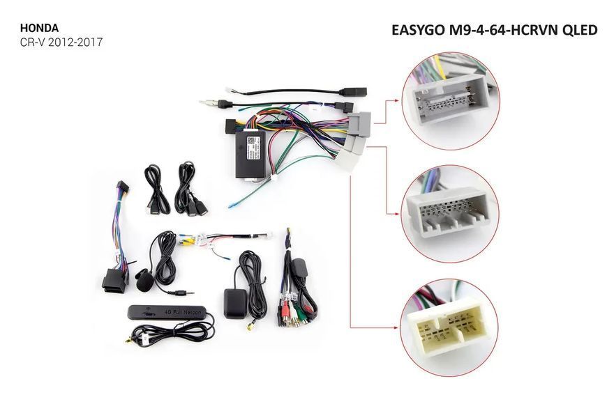 Штатна автомагнітола EasyGo M9-4-64-HCRVN QLED Honda CR-V 2012-2017 EG M9-4-64-HCRVN QLED фото