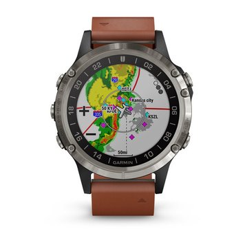 Смарт-годинник Garmin D2 Delta, Sapphire, Black w/Brown Leather Band,GPS Watch,EMEA N_010-01988-31 фото