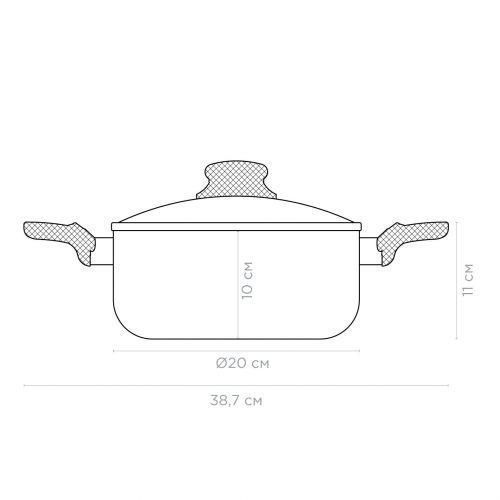 Каструля з кришкою VINZER Stone Induction Line 2,5 л (50445) 50445 фото