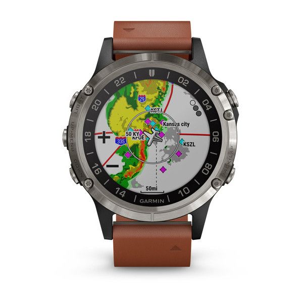 Смарт-годинник Garmin D2 Delta, Sapphire, Black w/Brown Leather Band,GPS Watch,EMEA N_010-01988-31 фото