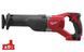 Пила шабельна акумуляторна MILWAUKEE, M18 BSX-0 (каркас, полотно) 4933447275 фото 2