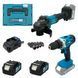 Акумуляторний набір інструментів PROFI-TEC Combo Set 2/8 POWERLine (PCD2820V, DGA201BL) (2&times;PT2040EP (4.0 Аг), 007056P фото 1