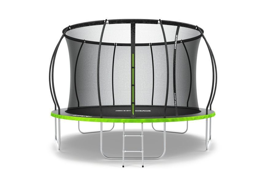 Батут Zipro Jump Pro Premium з внутрішньої сіткою 12 футів 374 см чорно-зелений 5907783039454 5907783039454 фото