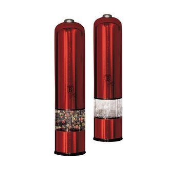 Набір електричних млинів для солі та перцю Berlinger Haus Metallic Line Burgundy Edition (BH-7217) BH-7217 фото