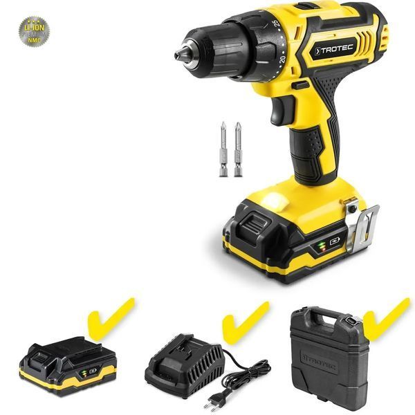 Дриль-шурупокрут акумуляторний Trotec PSCS 11-20V + кейс (4410000302) DAS302794 фото