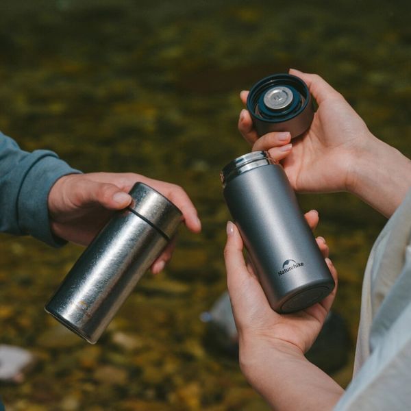 Термос Naturehike CNK2550CF017, титан, 0.2 л, сірий 6977465868084 фото