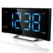 Годинник настільний з радіо Technoline WT460 Blue LED Black/Silver (WT460 blaue LED) DAS301824 фото 1