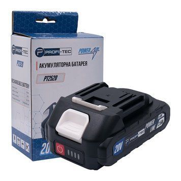 Акумуляторна батарея PROFI-TEC PT2520MP POWERLine (20 В/2.5 А&middot;год, високотокова, з індикатором) 006494P фото