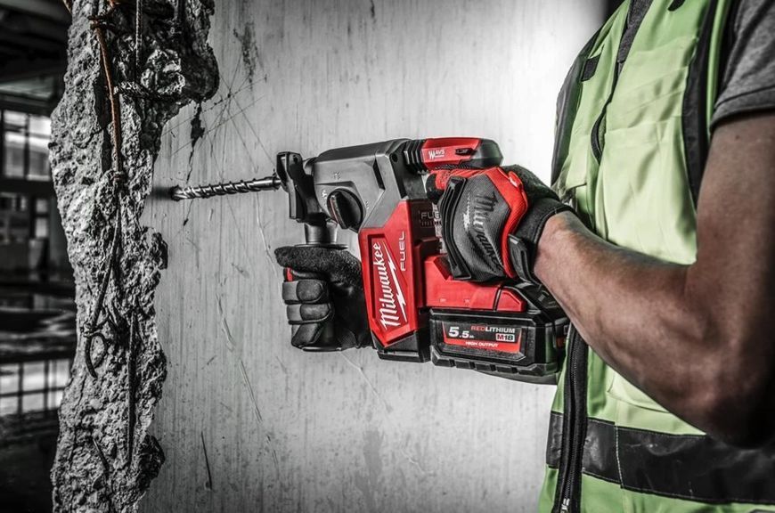 Перфоратор акумуляторний SDS-PLUS MILWAUKEE, M18 FH-0X, 2,5Дж (каркас, HDкейс) 4933478500 фото