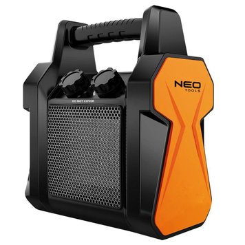 Теплова гармата електрична Neo Tools, 2 кВт, 20м2, 139 м3/год, нагр.елемент - керам. (PTC), переносна 90-060 90-060 фото