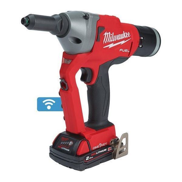 Заклепочник акумуляторний безщітковий MILWAUKEE M18 ONEFPRT-202X, діаметр заклепок 4,8-7,0мм (зарядний.пристрій М12-18 FC, 2 аку 4933478602 фото
