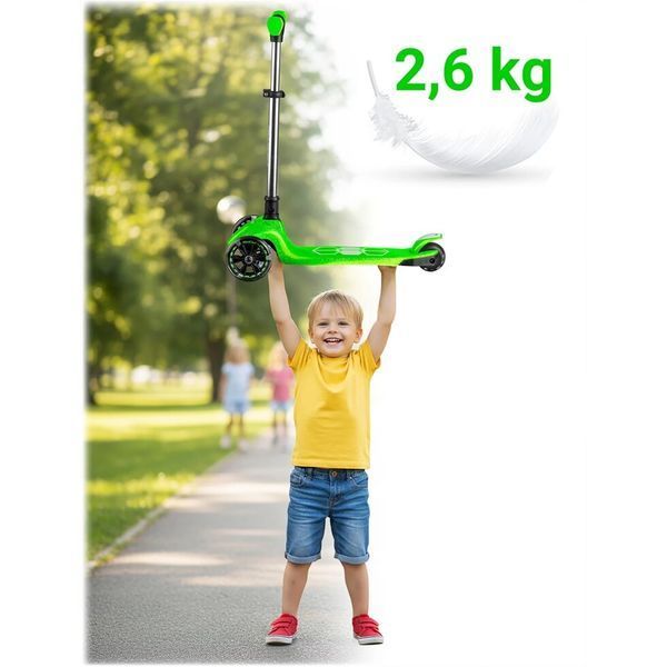 Дитячий самокат триколісний Ricokids Jelly зелений 765900 фото