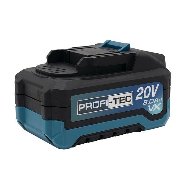 Акумуляторна батарея PROFI-TEC PT2080VX POWERLine (20 В / 8.0 Аг, високострумова, з індикатором) 007020P фото