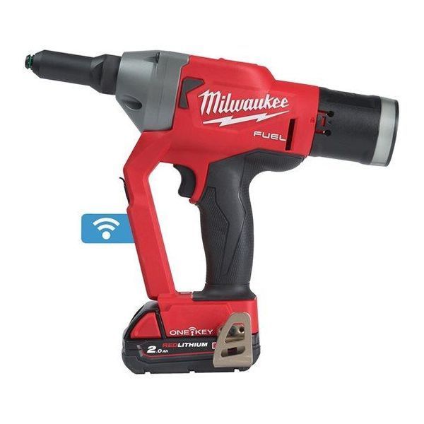 Заклепочник акумуляторний безщітковий MILWAUKEE M18 ONEFPRT-202X, діаметр заклепок 4,8-7,0мм (зарядний.пристрій М12-18 FC, 2 аку 4933478602 фото