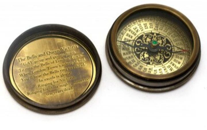 Компас морський бронзовий None "Victorian pocket compas" діаметр 8 см (DN29275) DN29275 фото