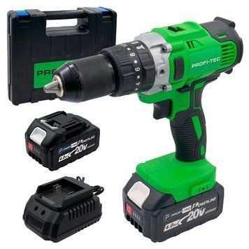 Аккумуляторная дрель-шуруповерт PROFI-TEC DSH21BL (2&times;PT2040 (4.0 Ач), зарядное устройство) 002769P фото