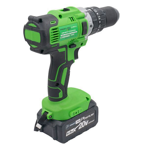 Аккумуляторная дрель-шуруповерт PROFI-TEC DSH21BL (2&times;PT2040 (4.0 Ач), зарядное устройство) 002769P фото