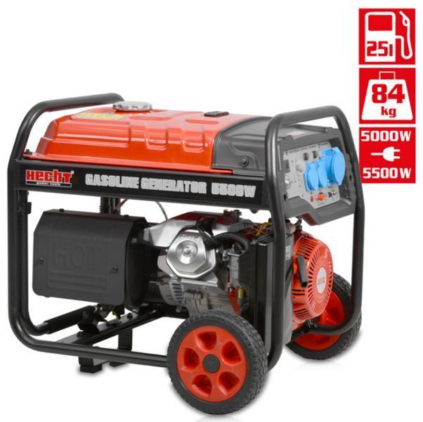 Бензиновый однофазный генератор HECHT GG 6500 HECHTGG6500 фото